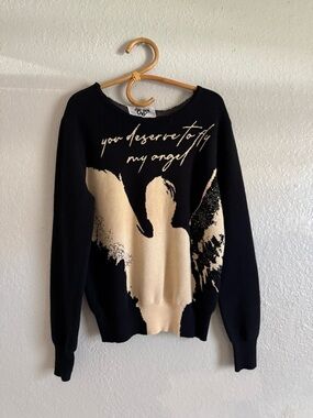 *AS IS* OVD GOD FORGIVE ME Knit Sweater in Black